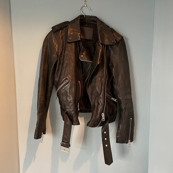 Gorgeous mint condition -All Saints Balfern Leather Jacket - Picture 8 of 16